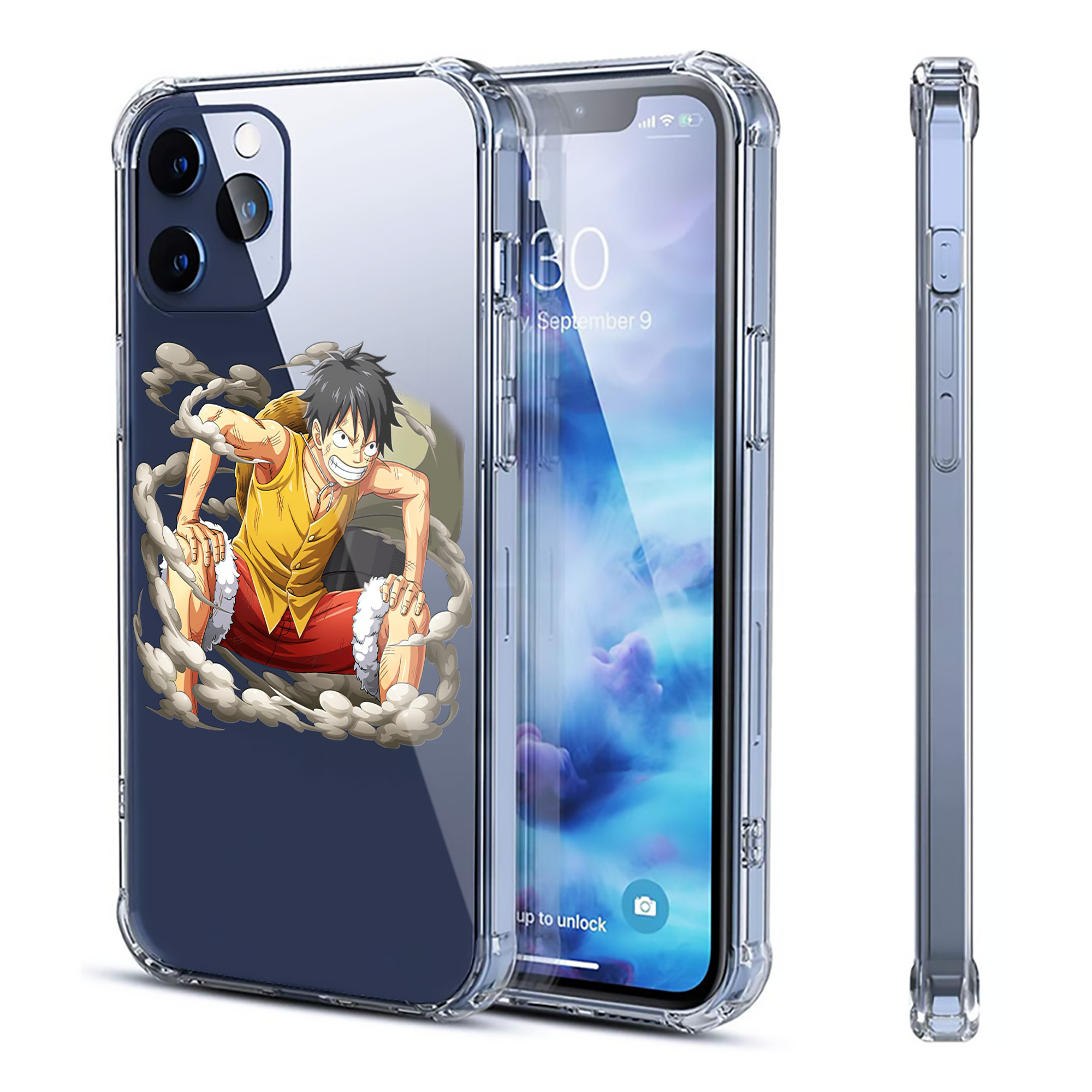 （画像用） ワンピース モンキー・D・ルフィ ONE PIECE Monkey D. Luffy 【iPhone 12シリーズ対応】透明スマホケース（クリアソフトケース）